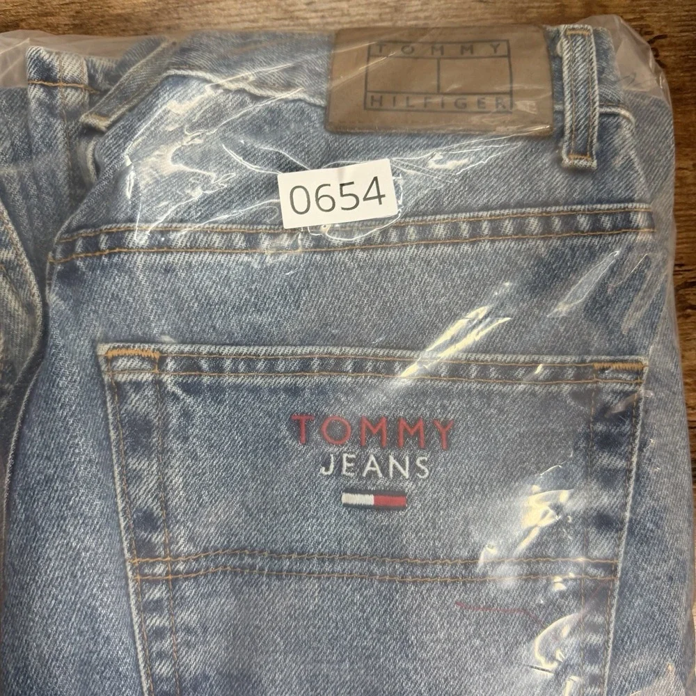 Tommy Hilfiger Tommy Jeans Freedom Mens 34x34 Made USA Light Wash Y2K